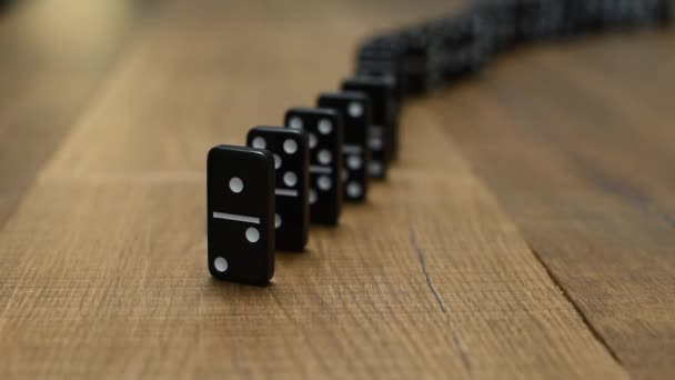 Stopping domino effect — Stock Video