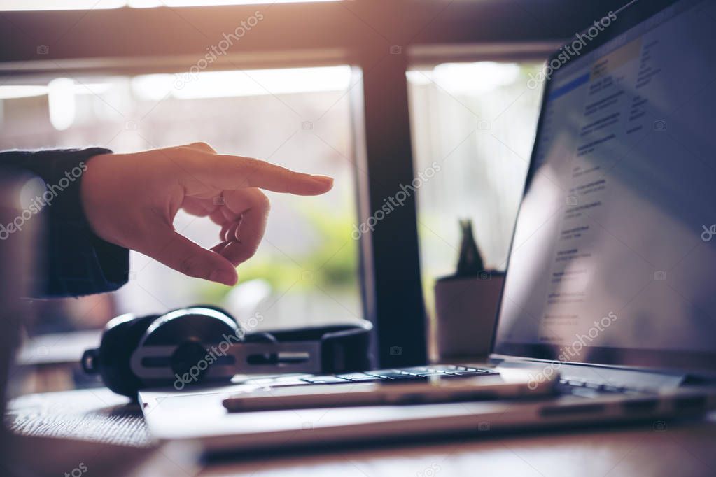 woman using laptop