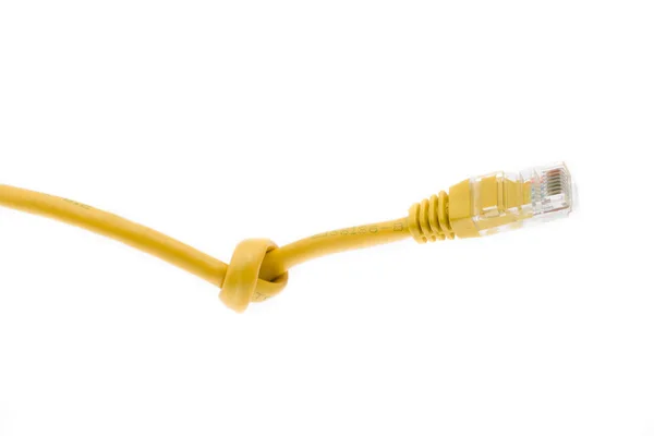 Интернет отсутствует, медленный - сетевой компьютерный кабель — стоковое фото