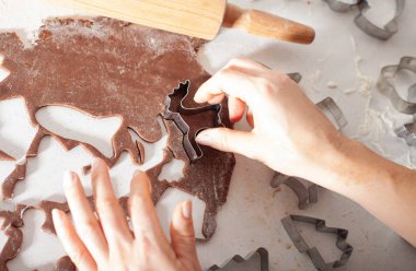 Zencefilli ekmek pişirme hazırlığı.