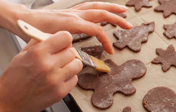 Traditional Christmas gingerbread baking. — Stock Photo, Image
