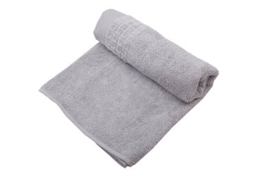 Havlu, arka planda banyo havlusu. Renk Havlusu Beyazın Üzerinde İzole Edildi.