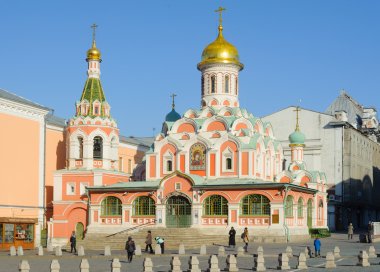 Moskova 'daki Kızıl Meydan' da Kazan Katedrali