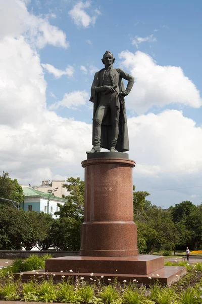 Pomnik Aleksandra Suworowa dowódca 21.07.2017 — Zdjęcie stockowe