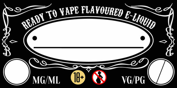 vape e-liquid e-juice label sticker template for bottle