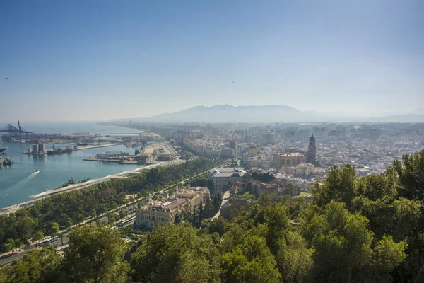 Cityscape aerial view of Malaga, Spain. — Stock Photo, Image