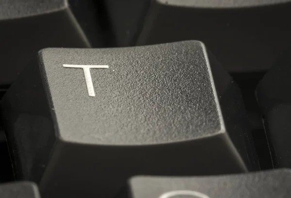 Letter T on keyboard — Stock Photo, Image