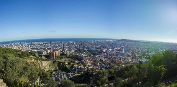 Σφαιρικό πανόραμα της Βαρκελώνης, Ισπανία — Φωτογραφία Αρχείου