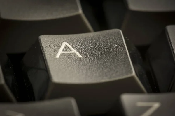 Letter A on keyboard — Stock Photo, Image
