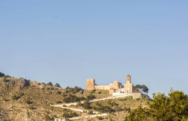 Widok na zamek w mieście Cullera, Valencia, Hiszpania — Zdjęcie stockowe