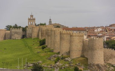 Duvarları tarihi şehir, Avila, Castilla y Leon, İspanya