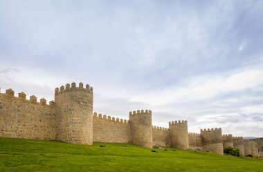 Duvarları tarihi şehir, Avila, Castilla y Leon, İspanya