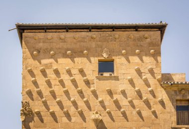 Cephe Casa de Las Conchas Salamanca, İspanya. Dış görüntü ortak kat