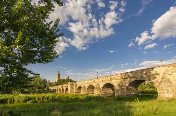 Starożytny rzymski most w Salamanca, Hiszpania — Zdjęcie stockowe