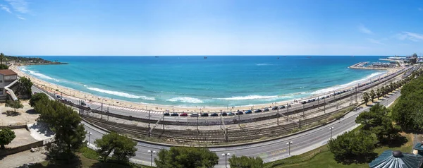 Panoramisch uitzicht van Balco del Mediterrani in Tarragona, Spanje. — Stockfoto