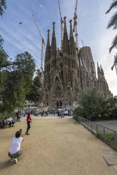 Barcelona, España. Septiembre 2017: Vista de la Sagrada Familia en Barcelona, España — Foto de Stock