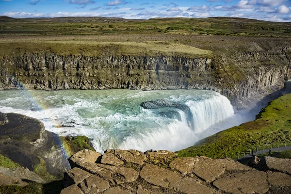 Grande cachoeira Gullfoss, Islândia — Fotografia de Stock