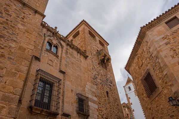 스페인 카세레스에 있는 골과 황궁이다. 15 세기에 건축 된 궁전 — 스톡 사진