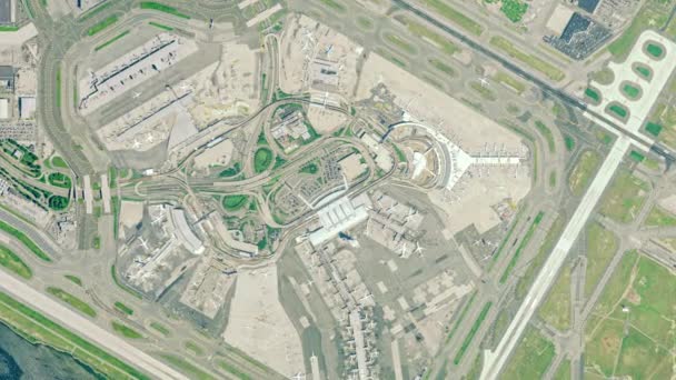 Vue aérienne de l'aéroport international John F. Kennedy dans le Queens, New York — Video