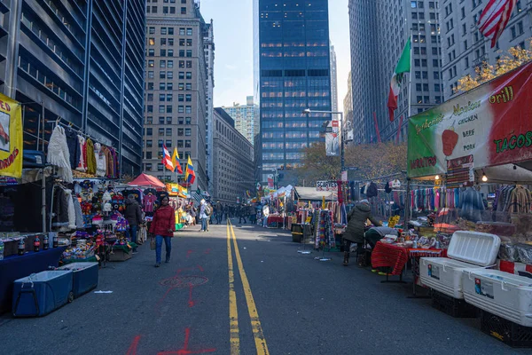 Mercado de alimentos latino-americano em Liberty Street, Nova York — Fotografia de Stock