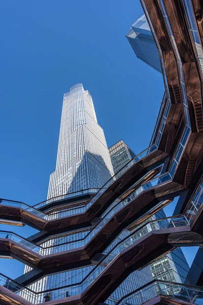 Skyskrapa från fartyget i Hudson Yards.Manhattan. Från Manhattan — Stockfoto