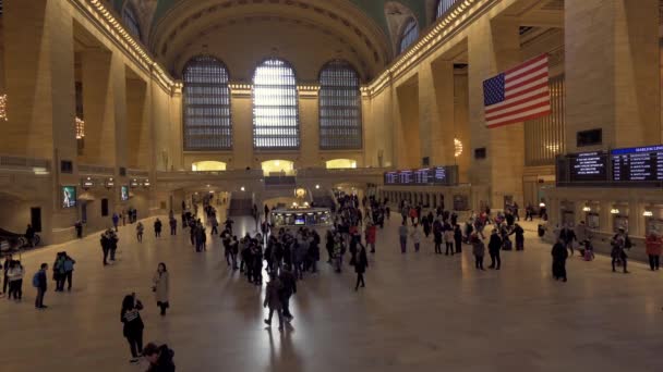 Main hall Grand Central Terminal, New York — Stock Video