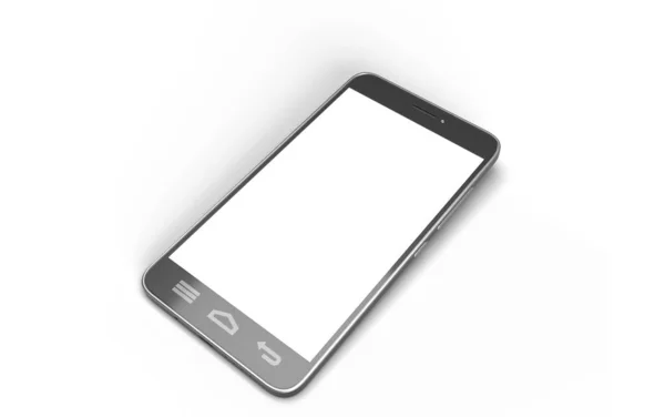 Realistic Smartphone Isolated On White Background and blank screen — Stock Photo, Image