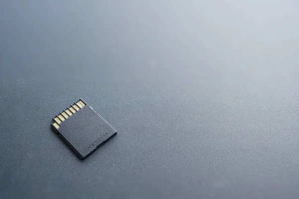 Cartão SD de memória preta com o texto feito na China — Fotografia de Stock