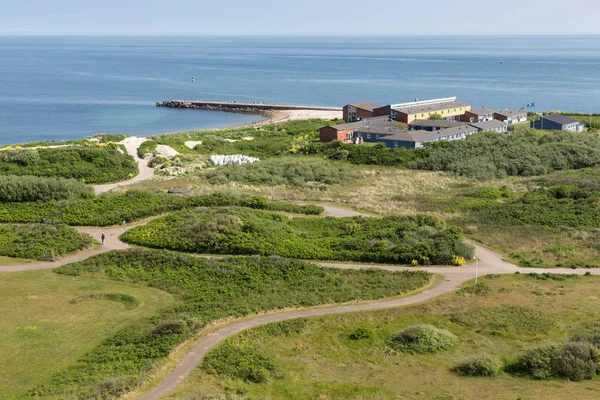 Aerial view at at fields of German island Helgoland — Stock Photo, Image