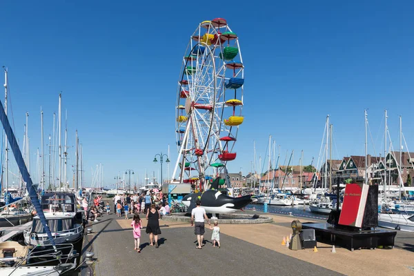 Roda gigante no porto de Urk — Fotografia de Stock