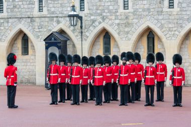 Changing guard ceremony in Windsor Castle,  England clipart