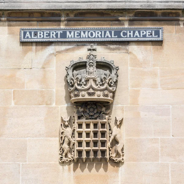 Memorial tablett prins Albert på Windsor Castle i England — Stockfoto