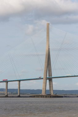 Pont de Normandie, bridge over river Seine in France