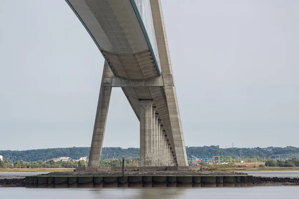 Pont de Normandie over river Seine in France — Stock fotografie