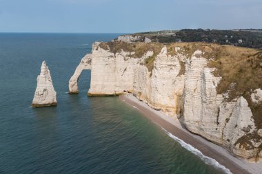 Normandie, Fransa 'da Etretat yakınlarında fil uçurumları