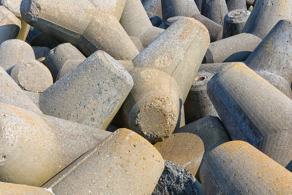 Antecedentes de grandes tetrápodos de hormigón en la isla Helgoland, Alemania —  Fotos de Stock