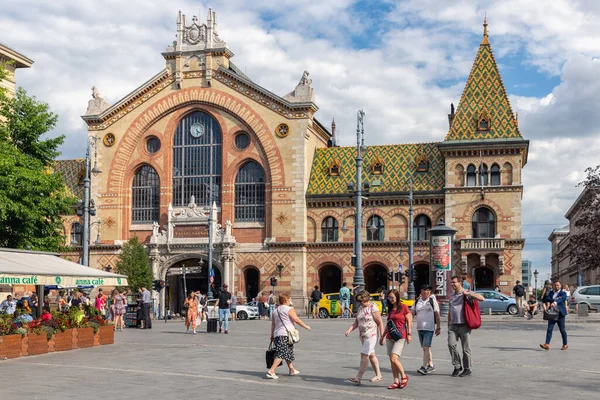 Vista frontal do Great Market Hall em Budapeste, Hungria , — Fotografia de Stock