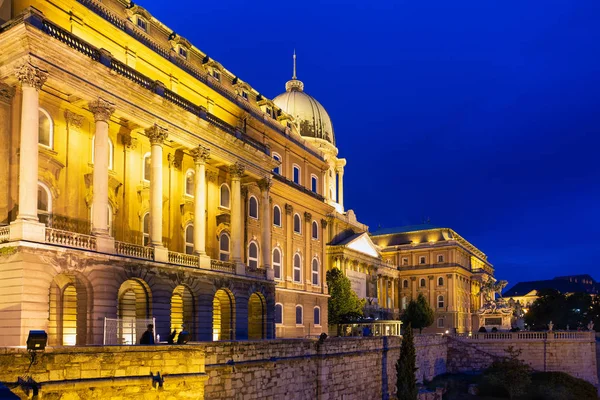 Night vision illuminated Budapest Historical museum — Stock Photo, Image