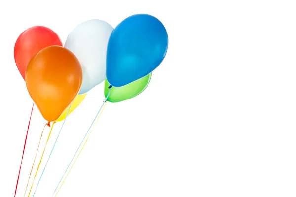 Palloncini colorati per compleanno e celebrazioni isolati su sfondo bianco — Foto Stock