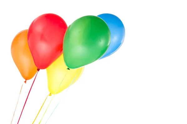 Palloncini colorati per compleanno e celebrazioni isolati su sfondo bianco — Foto Stock