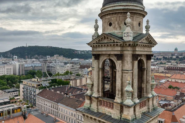 Macaristan, Budapeşte 'deki Saint Stephens Bazilikası' ndan havacılık şehri manzarası — Stok fotoğraf