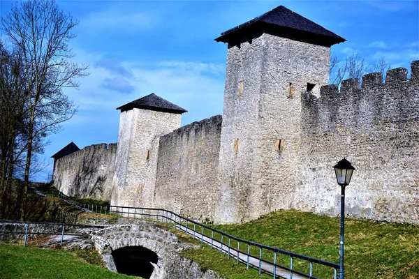 Starých městských hradeb Salzburg — Stock fotografie