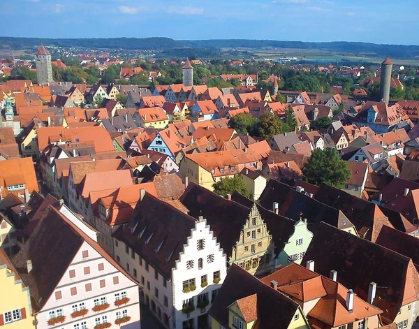 Vista sobre a cidade velha de Rothenburg — Fotografia de Stock