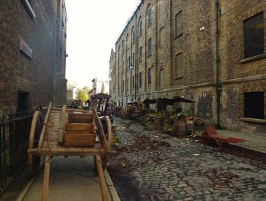 Dublin, Irlanda arabası ile antik sokak