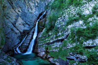 Güzel Savica, Bohinj yakınlarında Ukanc 'de düşüyor