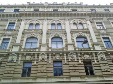 Bir art nouveau Riga'da bina cephe