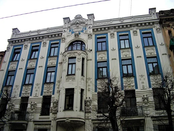 Casa residencial art nouveau más hermosa de Riga — Foto de Stock