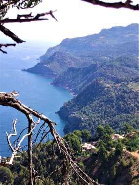 Sierra Tramuntana, Mallorca 'daki koylarda görünüm