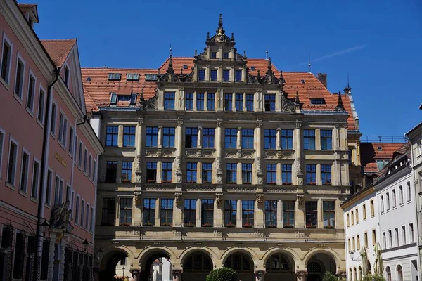 Die Schöne Fassade Des Neuen Rathauses Von Görlitz — Stockfoto
