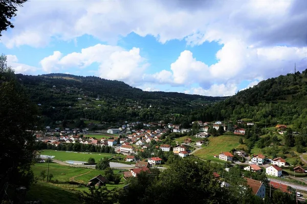 Blick Über Das Dorf Bresse Den Vogesen Frankreich — Stockfoto